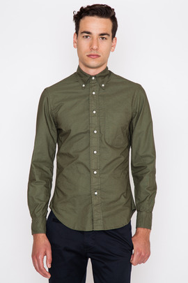 Gitman Bros. Vintage Olive Overdyed Oxford