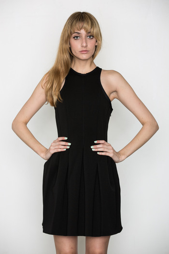 T by Alexander Wang Women's - Black Neoprene Sleeveless Dress