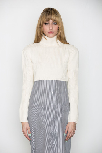 Ann-Sofie Back - Cable Knit Crop Top