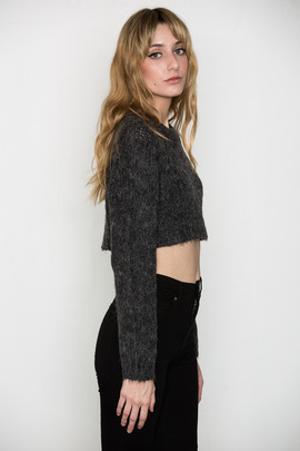 Cheap Monday Women's Black Truncate Sweater