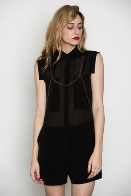 Bliss Lau Gunmetal/Black Hug Me Tight Body Chain