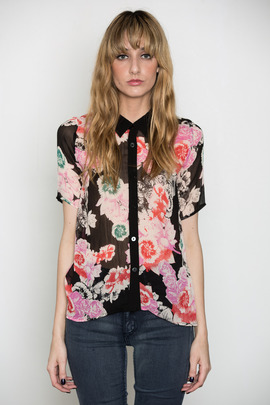 Something Else Drippy Floral Shirt