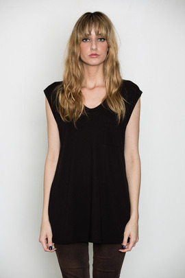 T by Alexander Wang Women's Black Classic Muscle Tee