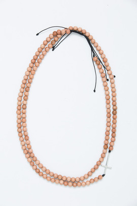 Made Her Think Political Wood Bead Necklace