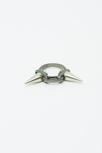 Joomi Lim - Hematite Double Spike Ring