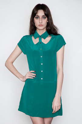 Funktional Software Collar Cut-Out Dress
