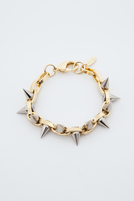 Joomi Lim Gold/Silver Double Row Spike Bracelet