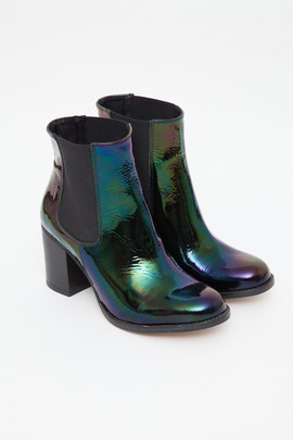 To Be Announced Black Patent Petrol Ten 20 Chelsea Boot