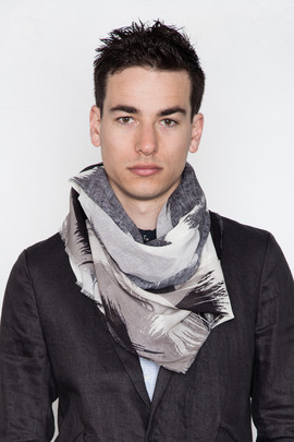 Robert Geller Brush Stroke Print Scarf