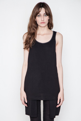 SILENT Women's Vintage Black Tsuga Layered Tunic