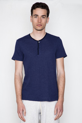 Reigning Champ Navy S/S Fine Loop Henley