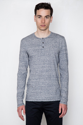 Wings + Horns Static Marled L/S Henley