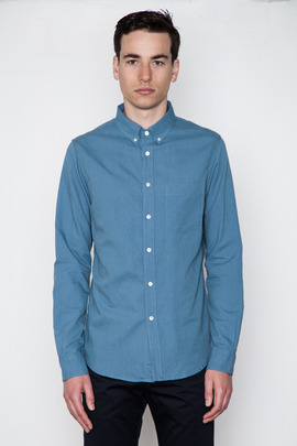 Wings + Horns Union Blue L/S Oxford