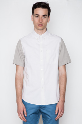 Wings + Horns S/S Color Block Striped Shirt