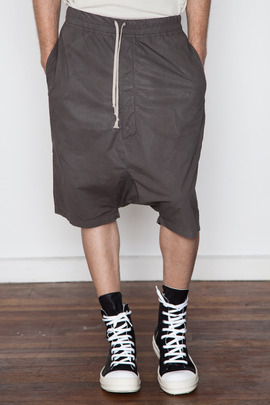 DRKSHDW Men's Waxed Poplin Drawstring Pods Short