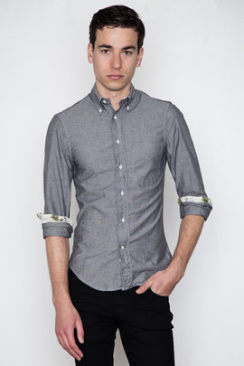 Gitman Bros. Vintage Exclusive Grey Chambray w/ White Aloha