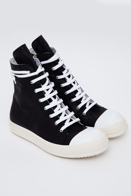 DRKSHDW Men's Waxed Poplin Ramones Sneaker