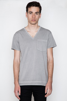 Cheap Monday Men's Ash Grey Tim V-Neck Tee