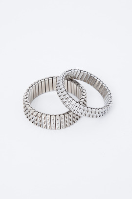 Lady Grey Silver Banded Bracelets