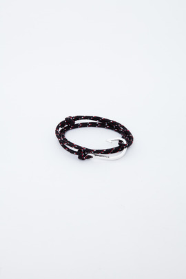 Miansai Silver/Black-Red Hooked Rope Bracelet