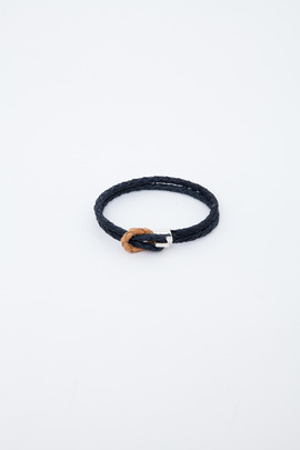Miansai Navy/Khaki Savoy Leather Bracelet