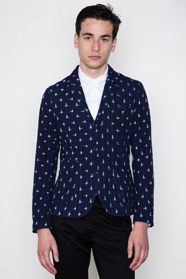 Wings + Horns Unstructured Ikat Blazer