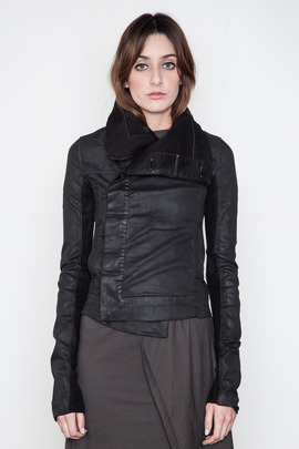 DRKSHDW Women's Black Wax Biker Jacket