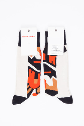 Henrik Vibskov Men's White Sand Mask Socks