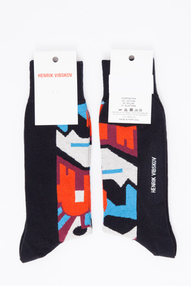 Henrik Vibskov Men's Black Mask Socks
